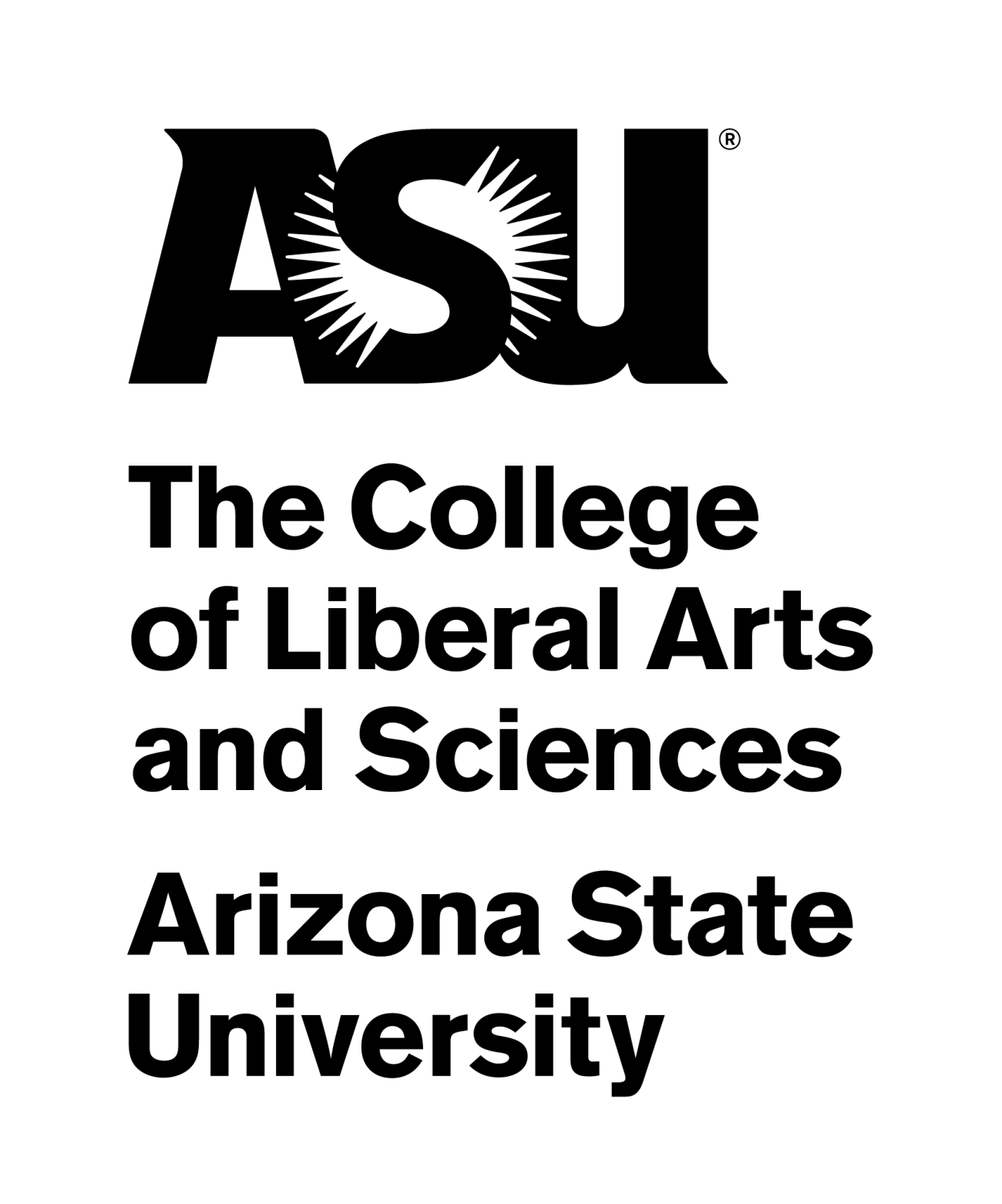 The College black vertical logo.