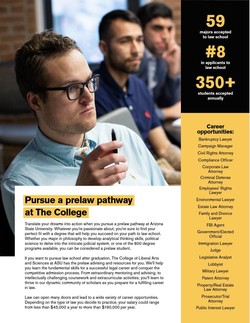 Pre-law brochure.