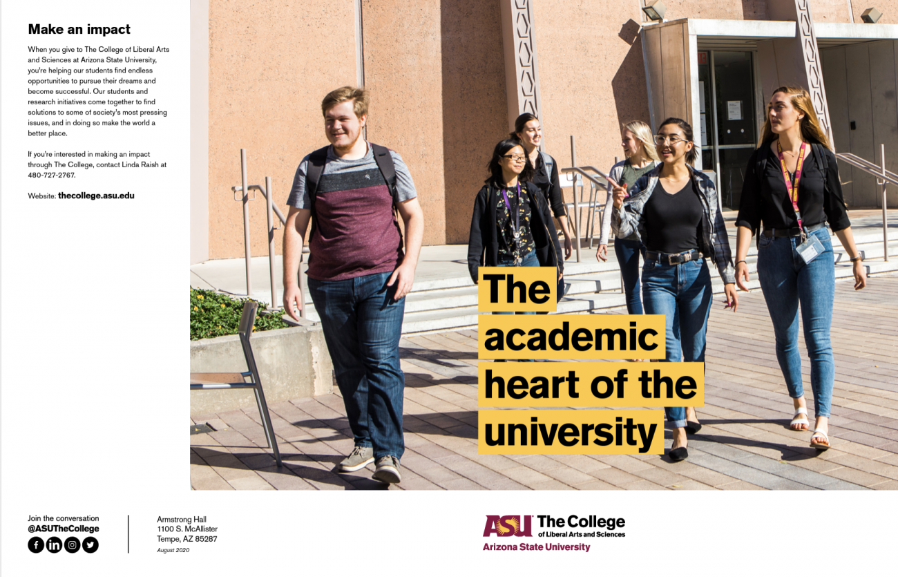 The College Naming brochure.
