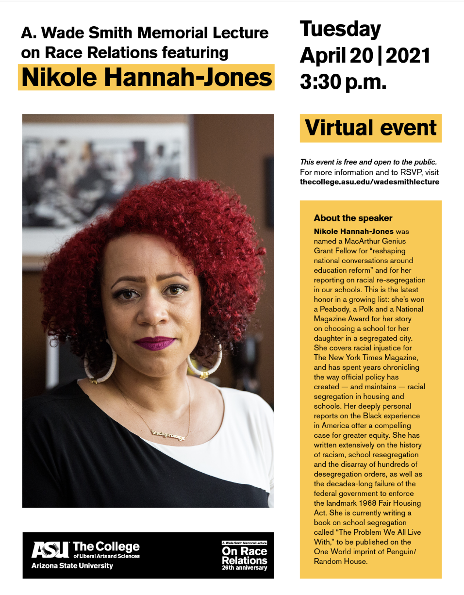 A. Wade Smith lecture flyer.